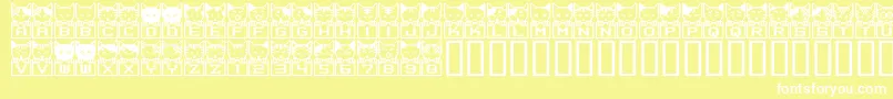 フォントBmnea – 黄色い背景に白い文字