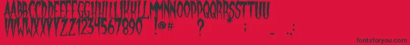 GypsyMoon Font – Black Fonts on Red Background
