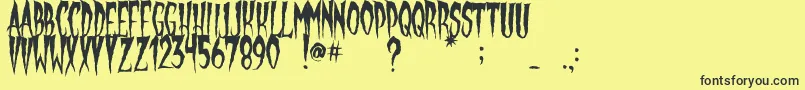 GypsyMoon Font – Black Fonts on Yellow Background