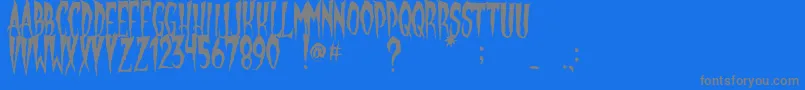 GypsyMoon-Schriftart – Graue Schriften auf blauem Hintergrund