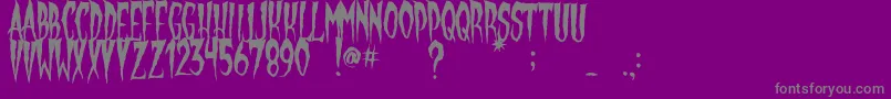 GypsyMoon Font – Gray Fonts on Purple Background