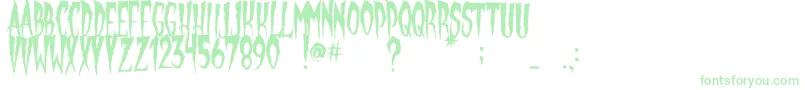 Czcionka GypsyMoon – zielone czcionki na białym tle