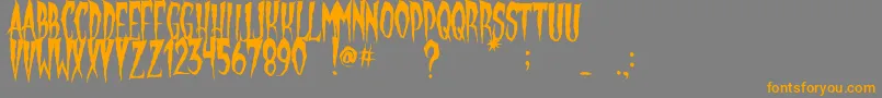 GypsyMoon Font – Orange Fonts on Gray Background