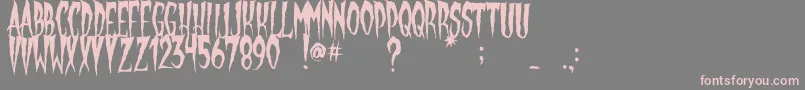GypsyMoon Font – Pink Fonts on Gray Background