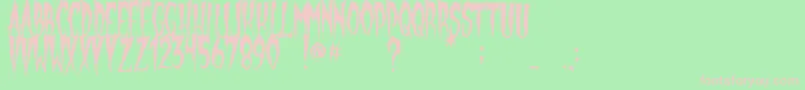 GypsyMoon Font – Pink Fonts on Green Background
