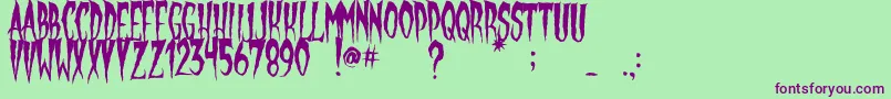 GypsyMoon Font – Purple Fonts on Green Background