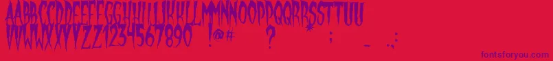 GypsyMoon Font – Purple Fonts on Red Background