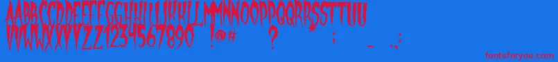 GypsyMoon Font – Red Fonts on Blue Background