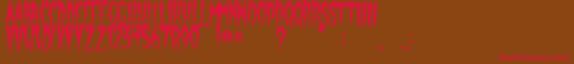 GypsyMoon Font – Red Fonts on Brown Background