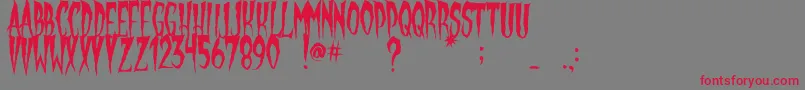 GypsyMoon Font – Red Fonts on Gray Background