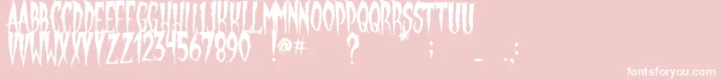 GypsyMoon Font – White Fonts on Pink Background