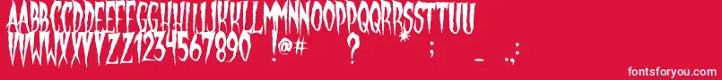GypsyMoon Font – White Fonts on Red Background