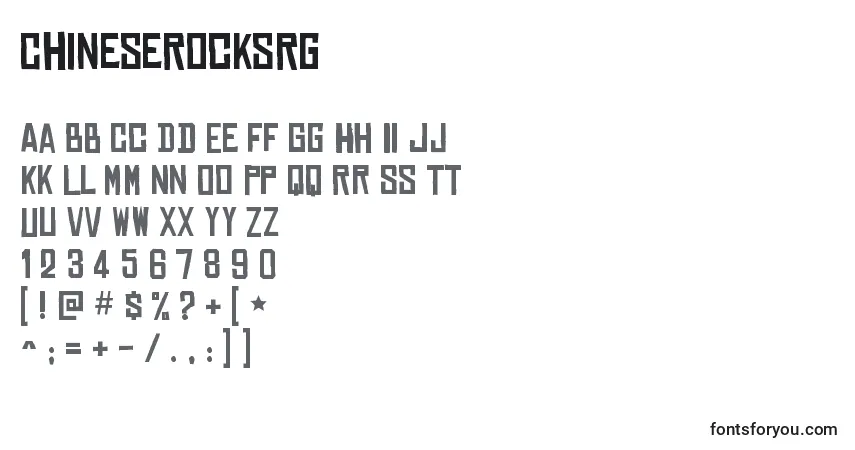 Schriftart ChineseRocksRg – Alphabet, Zahlen, spezielle Symbole