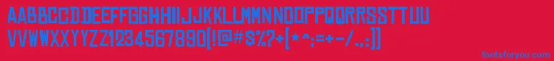 ChineseRocksRg Font – Blue Fonts on Red Background