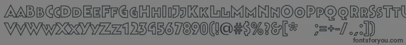 Bahnhofoutline Font – Black Fonts on Gray Background