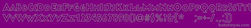 Police Bahnhofoutline – polices grises sur fond violet