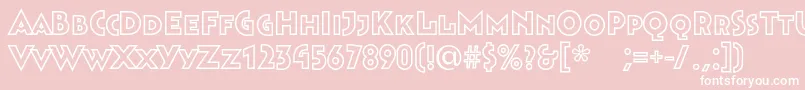 Bahnhofoutline Font – White Fonts on Pink Background