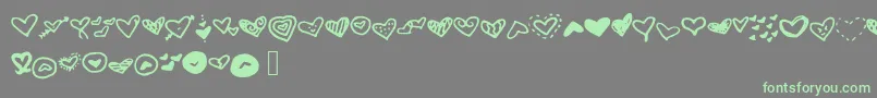 Mwheart Font – Green Fonts on Gray Background