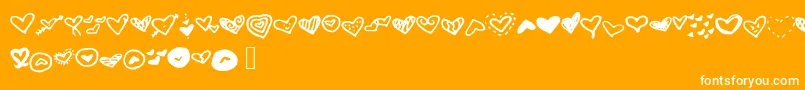Mwheart Font – White Fonts on Orange Background