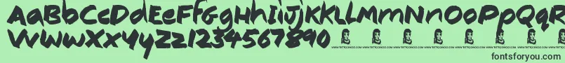 ConsistencyMeasures Font – Black Fonts on Green Background