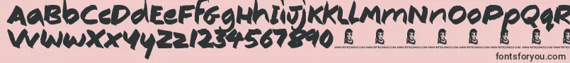 ConsistencyMeasures Font – Black Fonts on Pink Background