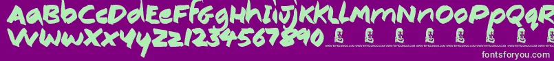 ConsistencyMeasures Font – Green Fonts on Purple Background