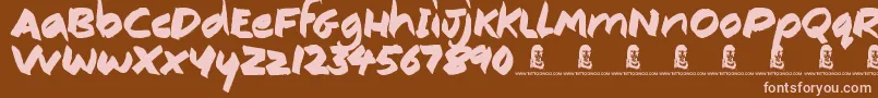 ConsistencyMeasures Font – Pink Fonts on Brown Background