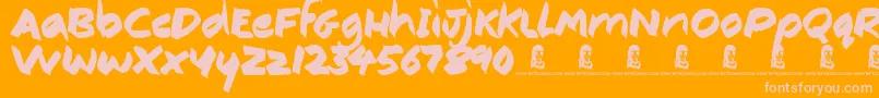 ConsistencyMeasures Font – Pink Fonts on Orange Background