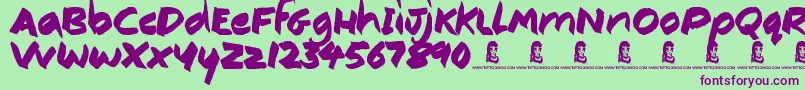 ConsistencyMeasures Font – Purple Fonts on Green Background