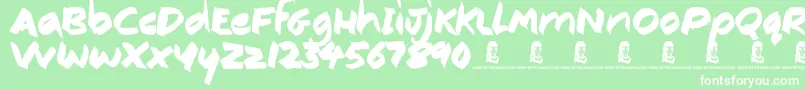 ConsistencyMeasures Font – White Fonts on Green Background