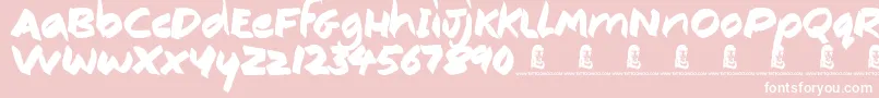 フォントConsistencyMeasures – ピンクの背景に白い文字