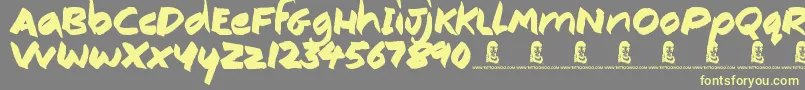 ConsistencyMeasures Font – Yellow Fonts on Gray Background