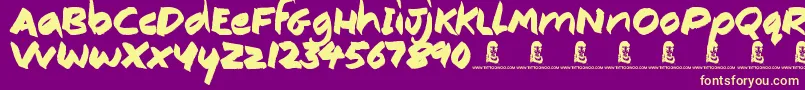 ConsistencyMeasures Font – Yellow Fonts on Purple Background