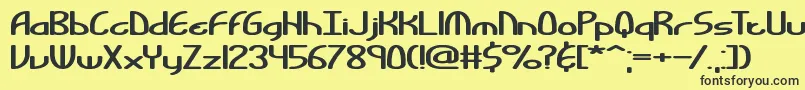 BendableBrk Font – Black Fonts on Yellow Background