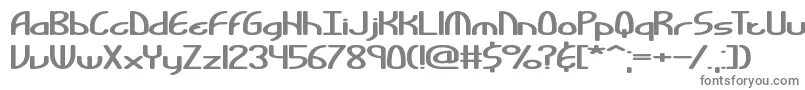 フォントBendableBrk – 白い背景に灰色の文字