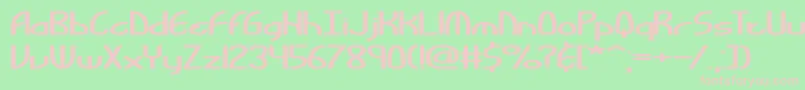 BendableBrk Font – Pink Fonts on Green Background