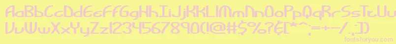 BendableBrk Font – Pink Fonts on Yellow Background