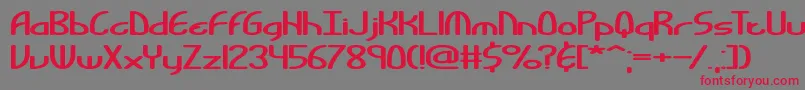 BendableBrk Font – Red Fonts on Gray Background