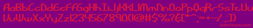 BendableBrk Font – Red Fonts on Purple Background