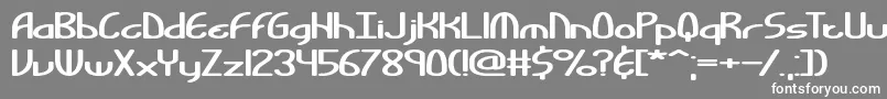 フォントBendableBrk – 灰色の背景に白い文字