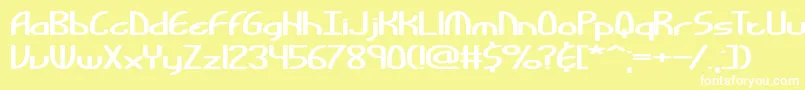 BendableBrk Font – White Fonts on Yellow Background