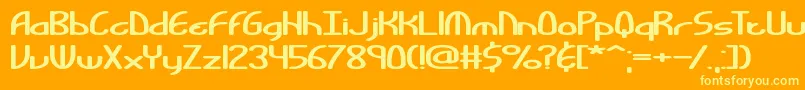 BendableBrk Font – Yellow Fonts on Orange Background