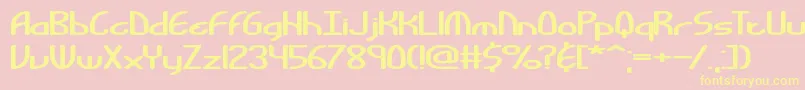 BendableBrk Font – Yellow Fonts on Pink Background