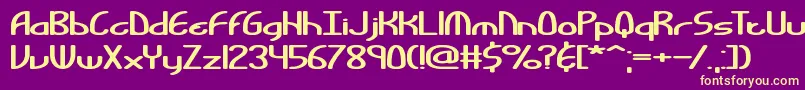 BendableBrk Font – Yellow Fonts on Purple Background