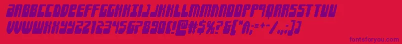 Forcemajeurecondital Font – Purple Fonts on Red Background