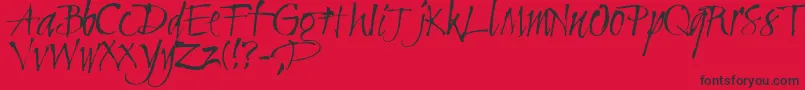 Clive Font – Black Fonts on Red Background