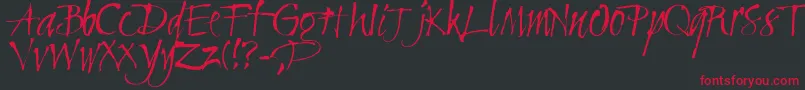 Clive Font – Red Fonts on Black Background