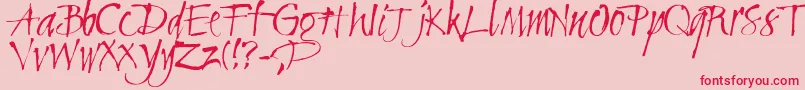 Clive Font – Red Fonts on Pink Background