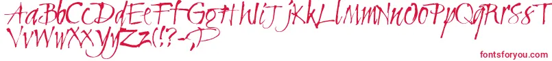 Clive Font – Red Fonts on White Background