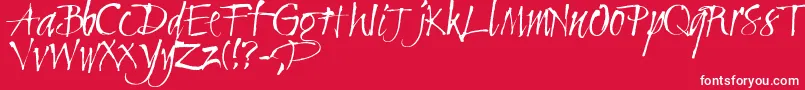 Clive Font – White Fonts on Red Background